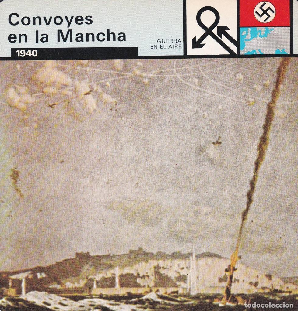 Postales: FICHA GUERRA EN EL AIRE: CONVOYES EN LA MANCHA. 1940 - NULL