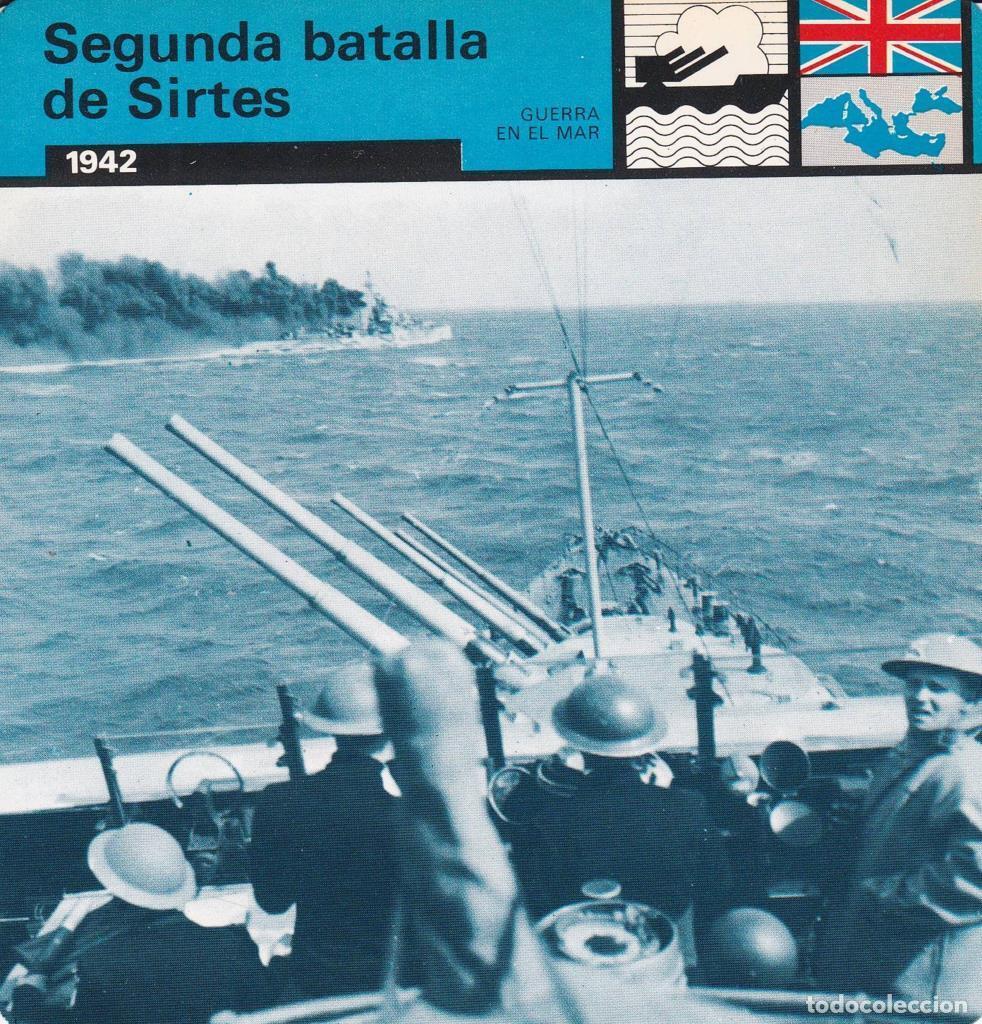 Cartes Postales: FICHA GUERRA EN EL MAR: SEGUNDA BATALLA DE SIRTES. 1942 - NULL