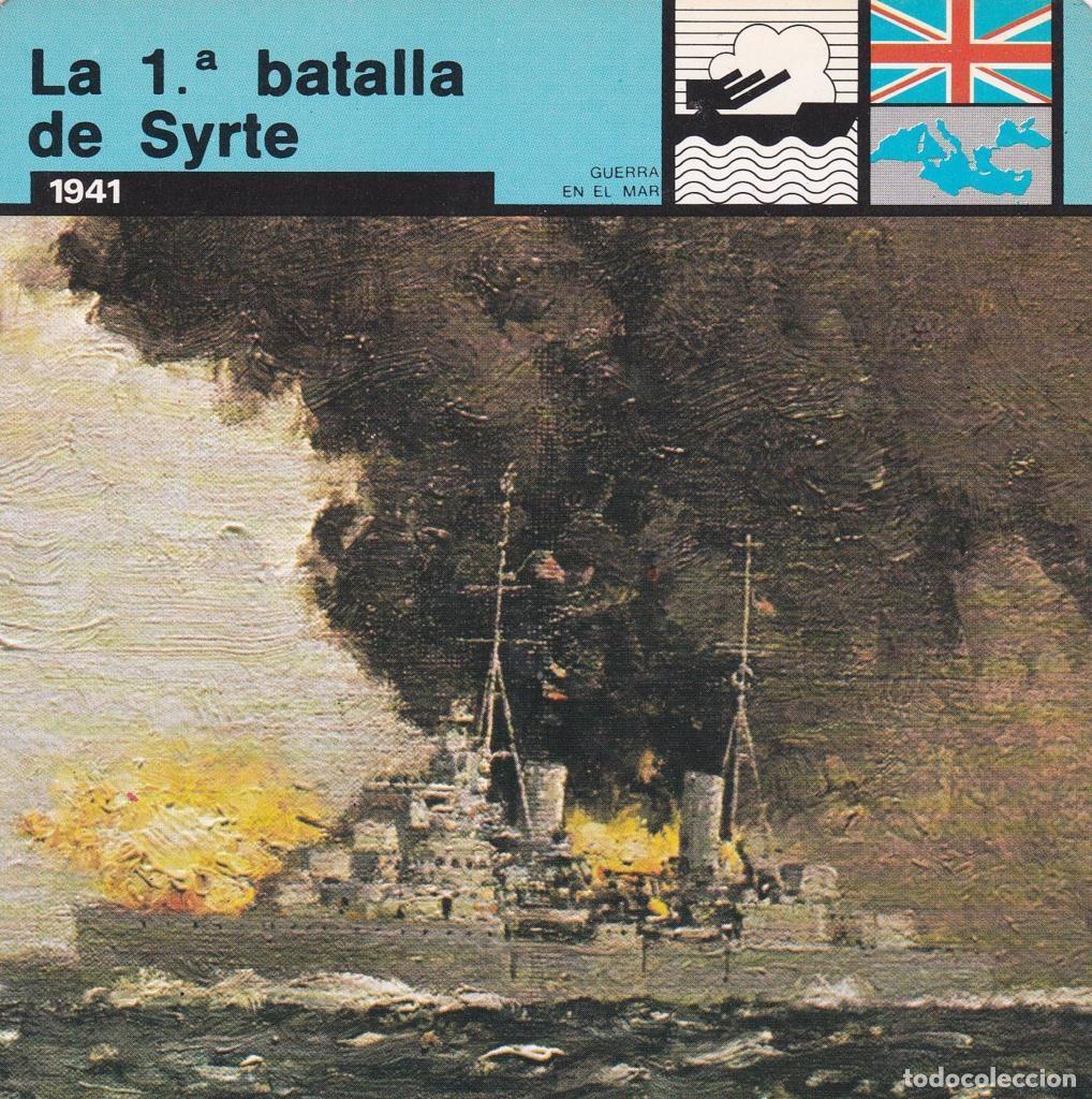 Cartes Postales: FICHA GUERRA EN EL MAR: LA 1A BATALLA DE SYRTE. 1941 - NULL