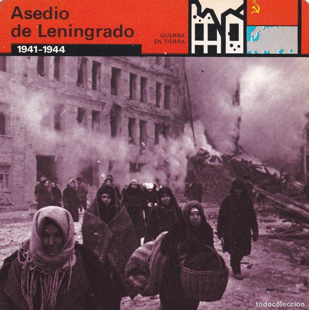 Postcards: FICHA GUERRA EN TIERRA: ASEDIO DE LENINGRADO. 1941-1944 - NULL
