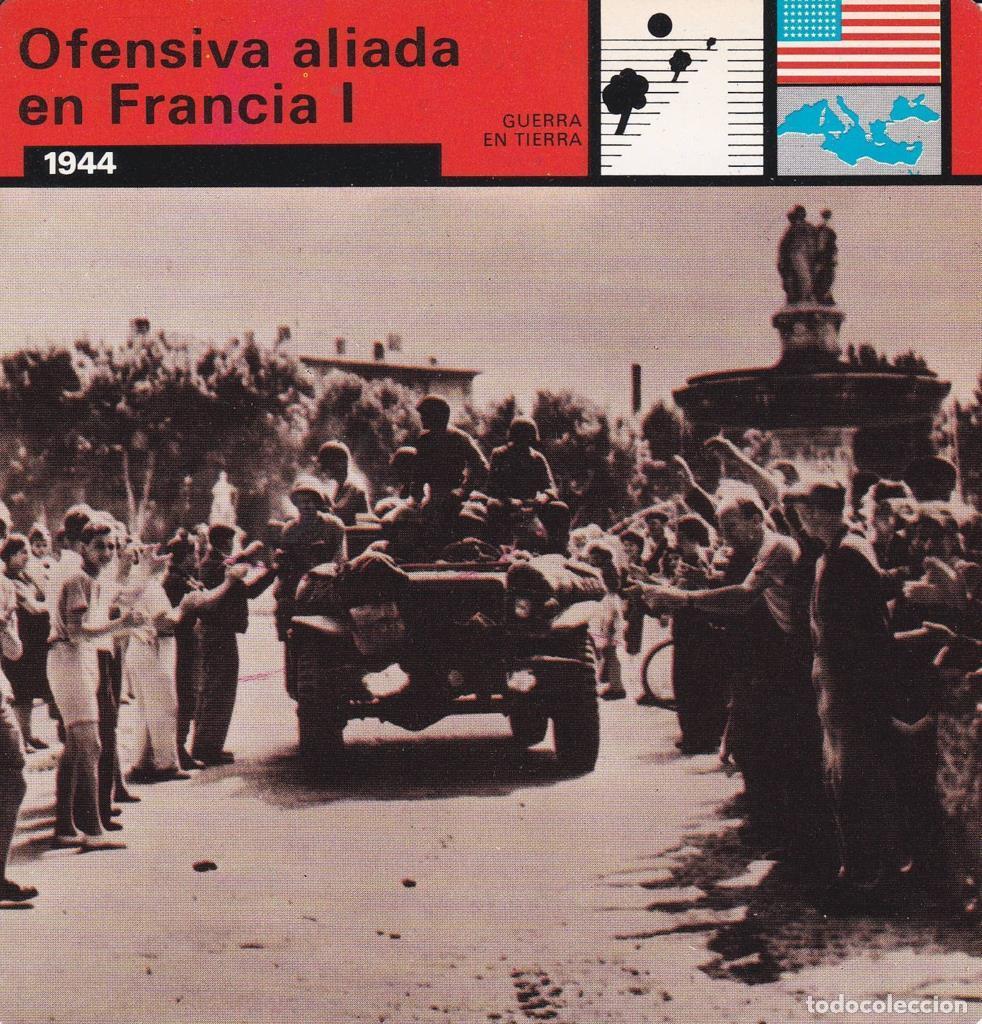 Postcards: FICHA GUERRA EN TIERRA: OFENSIVA ALIADA EN FRANCIA I. 1944 - NULL