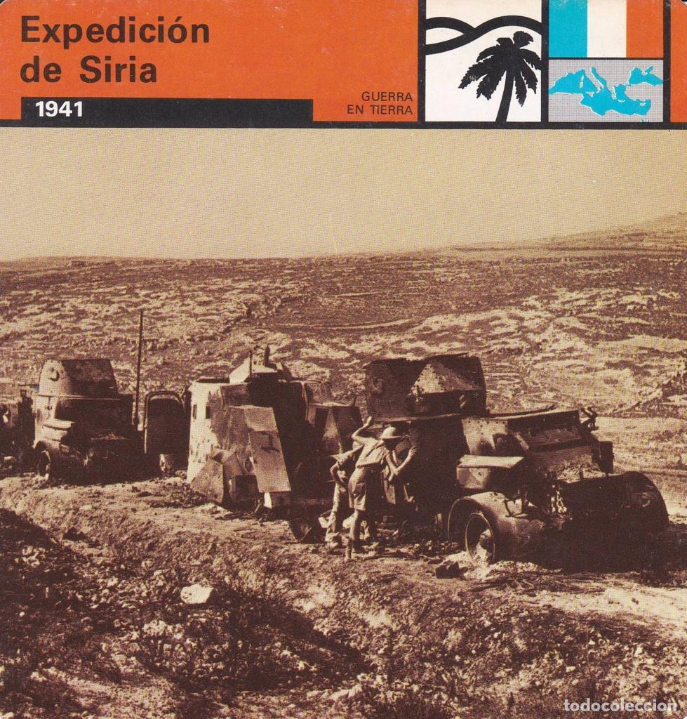 Postales: FICHA GUERRA EN TIERRA: EXPEDICION EN SIRIA. 1941 - NULL