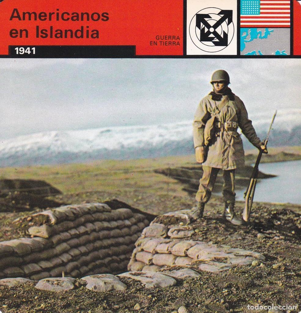 Postales: FICHA GUERRA EN TIERRA: AMERICANOS EN ISLANDIA. 1941 - NULL