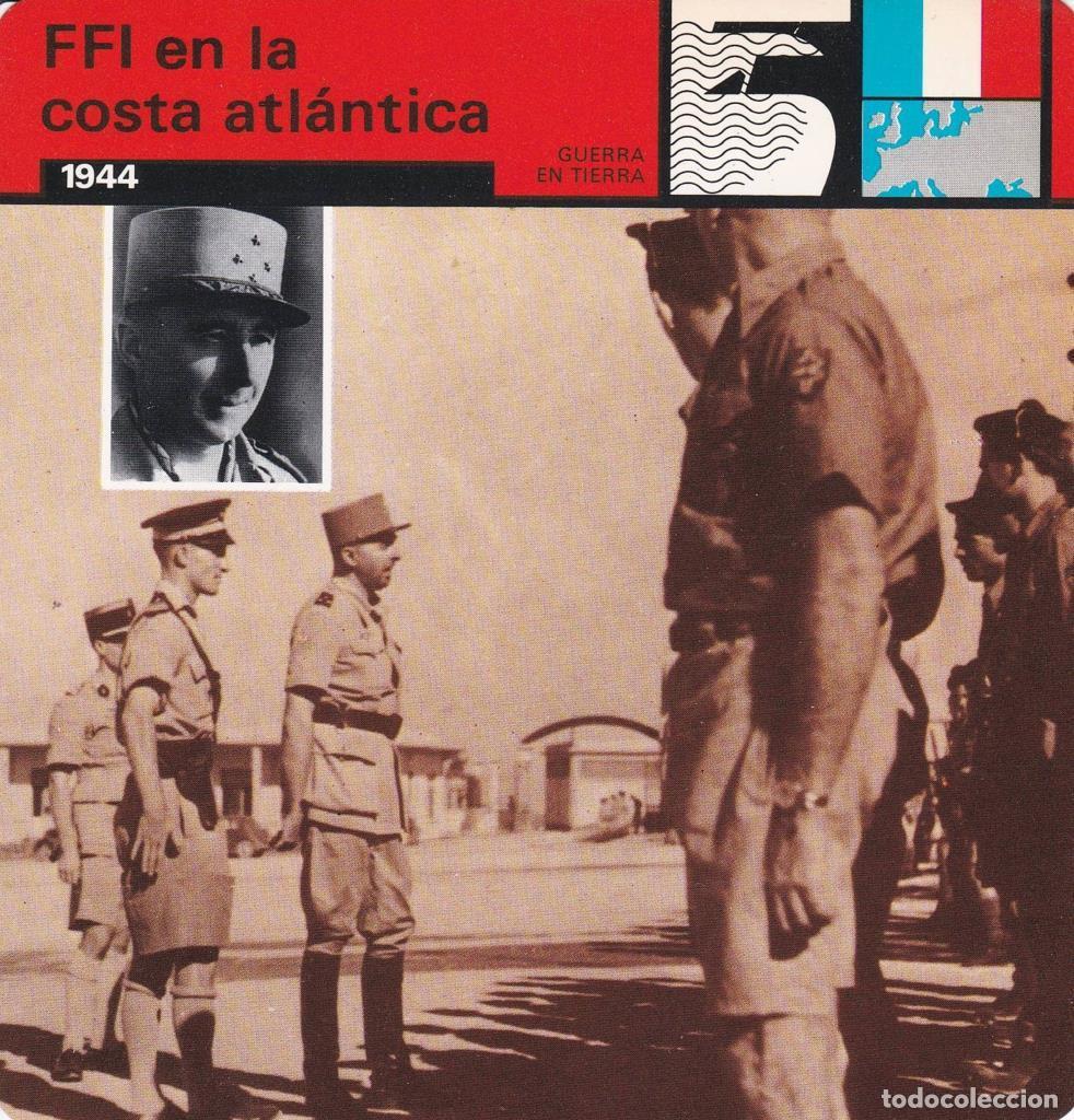 Postales: FICHA GUERRA EN TIERRA: FFI EN LA COSTA ATLANTICA. 1944 - NULL
