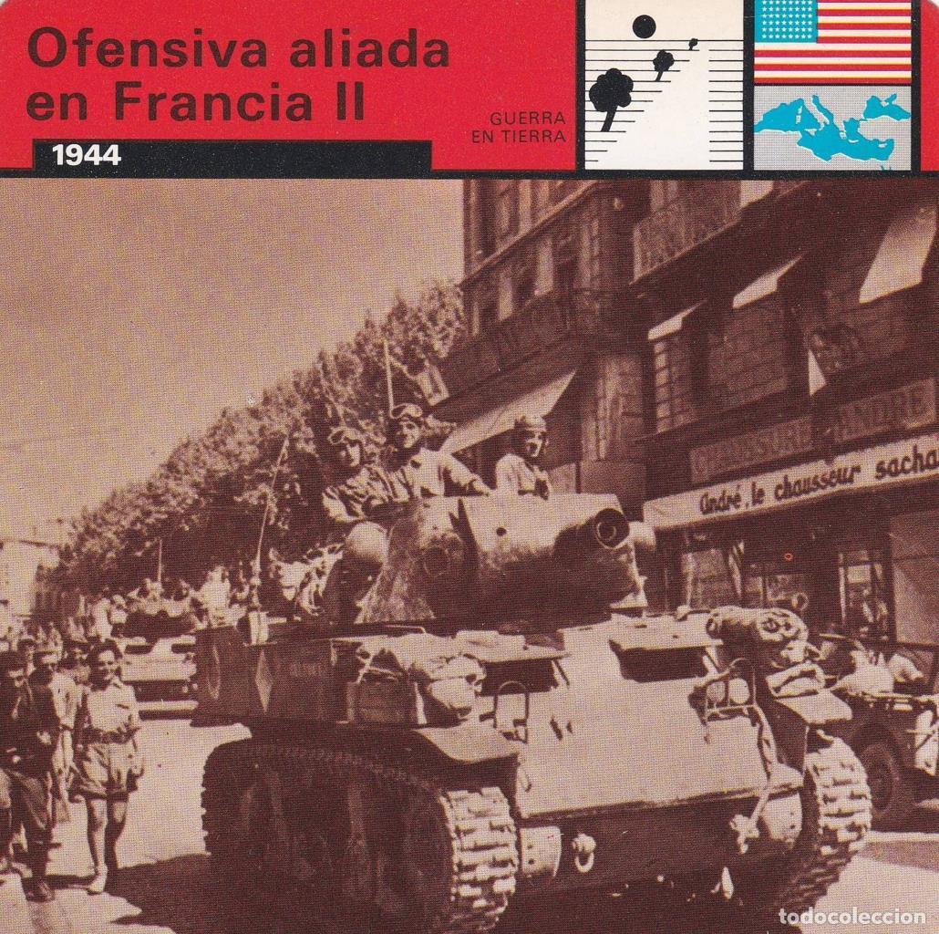 Postcards: FICHA GUERRA EN TIERRA: OFENSIVA ALIADA EN FRANCIA II. 1944 - NULL