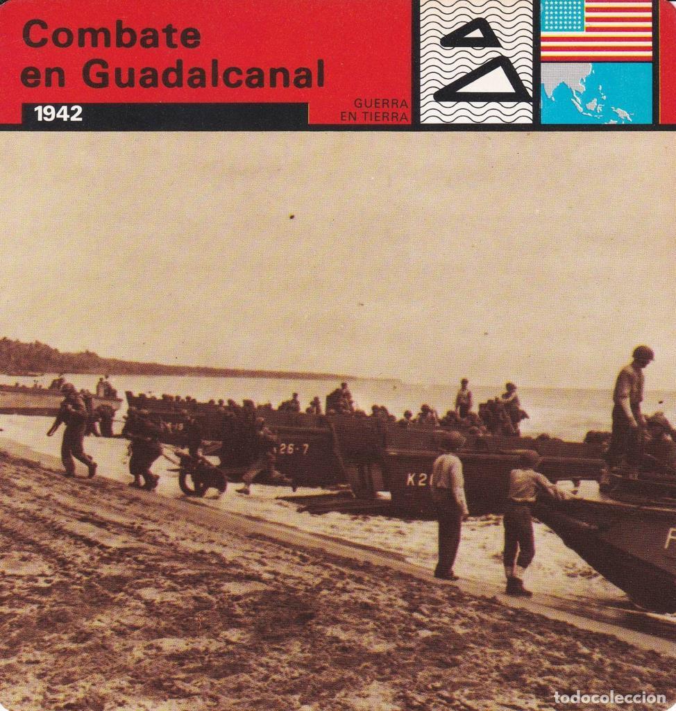 Postcards: FICHA GUERRA EN TIERRA: COMBATE EN GUADALCANAL. 1942 - NULL