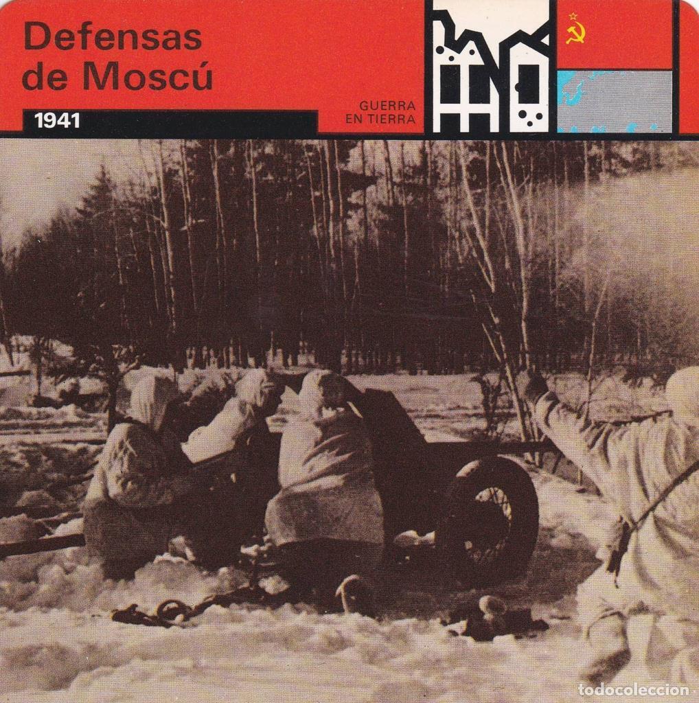 Postcards: FICHA GUERRA EN TIERRA: DEFENSAS DE MOSCU. 1941 - NULL