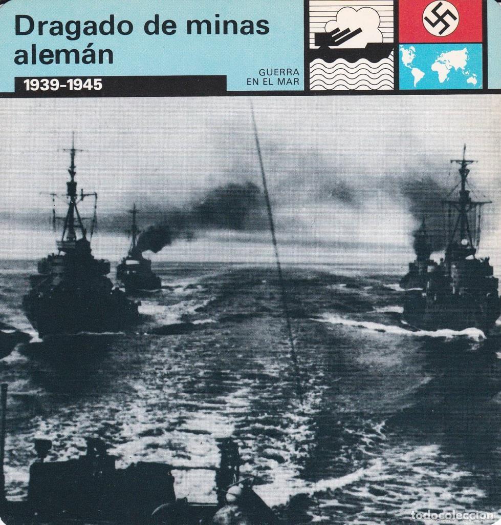 Postcards: FICHA GUERRA EN EL MAR: DRAGADO DE MINAS ALEMAN. 1939-1945 - NULL