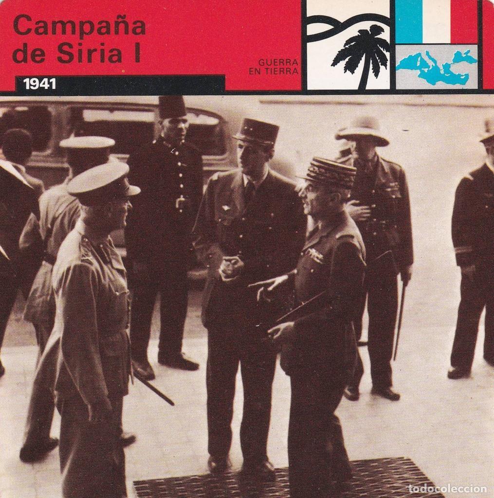 Postcards: FICHA GUERRA EN TIERRA: CAMPA&Ntilde;A DE SIRIA I. 1941 - NULL