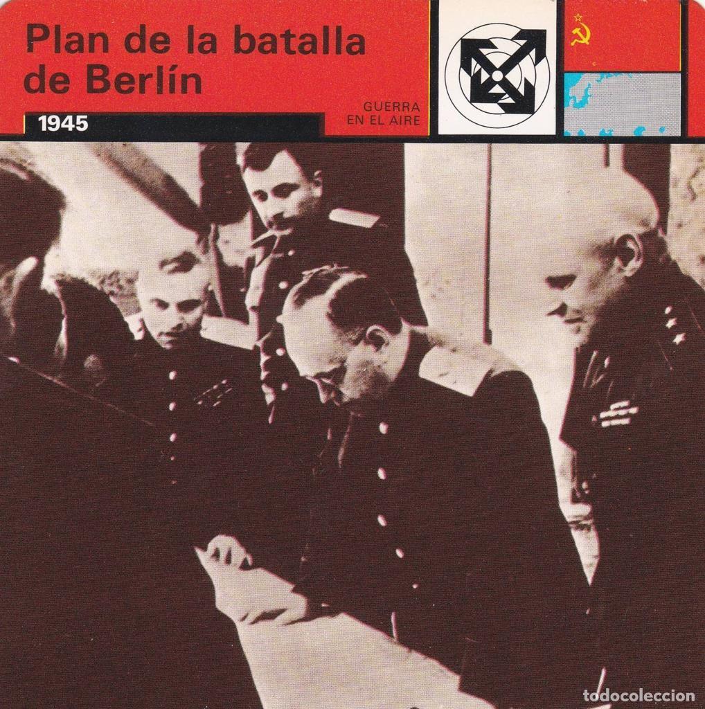 Postcards: FICHA GUERRA EN TIERRA: PLAN DE LA BATALLA DE BERLIN. 1945 - NULL