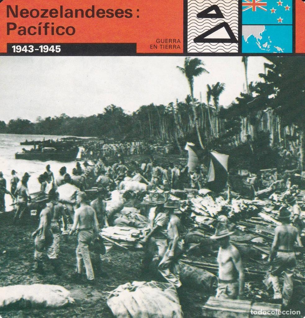 Postcards: FICHA GUERRA EN TIERRA: NEOZELANDESES: PACIFICO. 1943-1945 - NULL