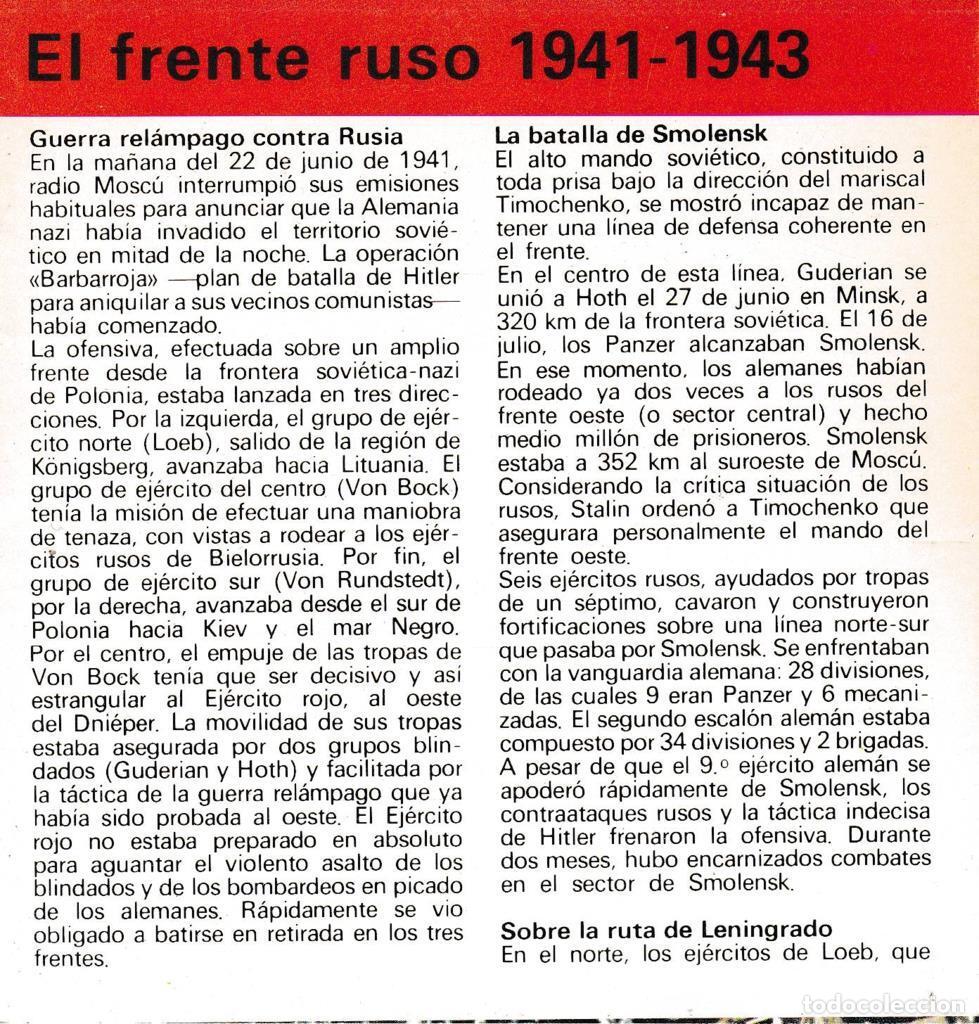 Postcards: CRONOLOGIA: EL FRENTE RUSO 1941-1943. TRIPTICO - NULL