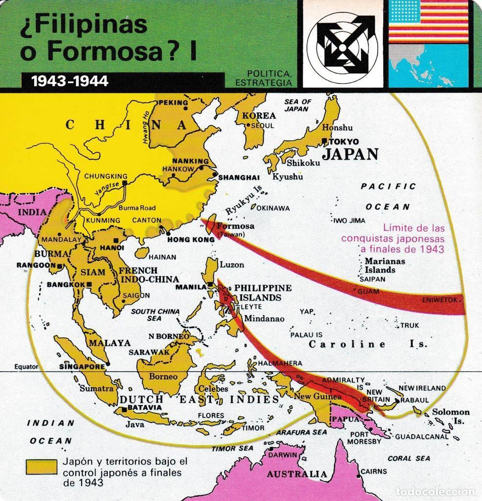 Postcards: FICHA POLITICA, ESTRATEGIA: &iquest;FILIPINAS O FORMOSA? I. 1943-1944 - NULL