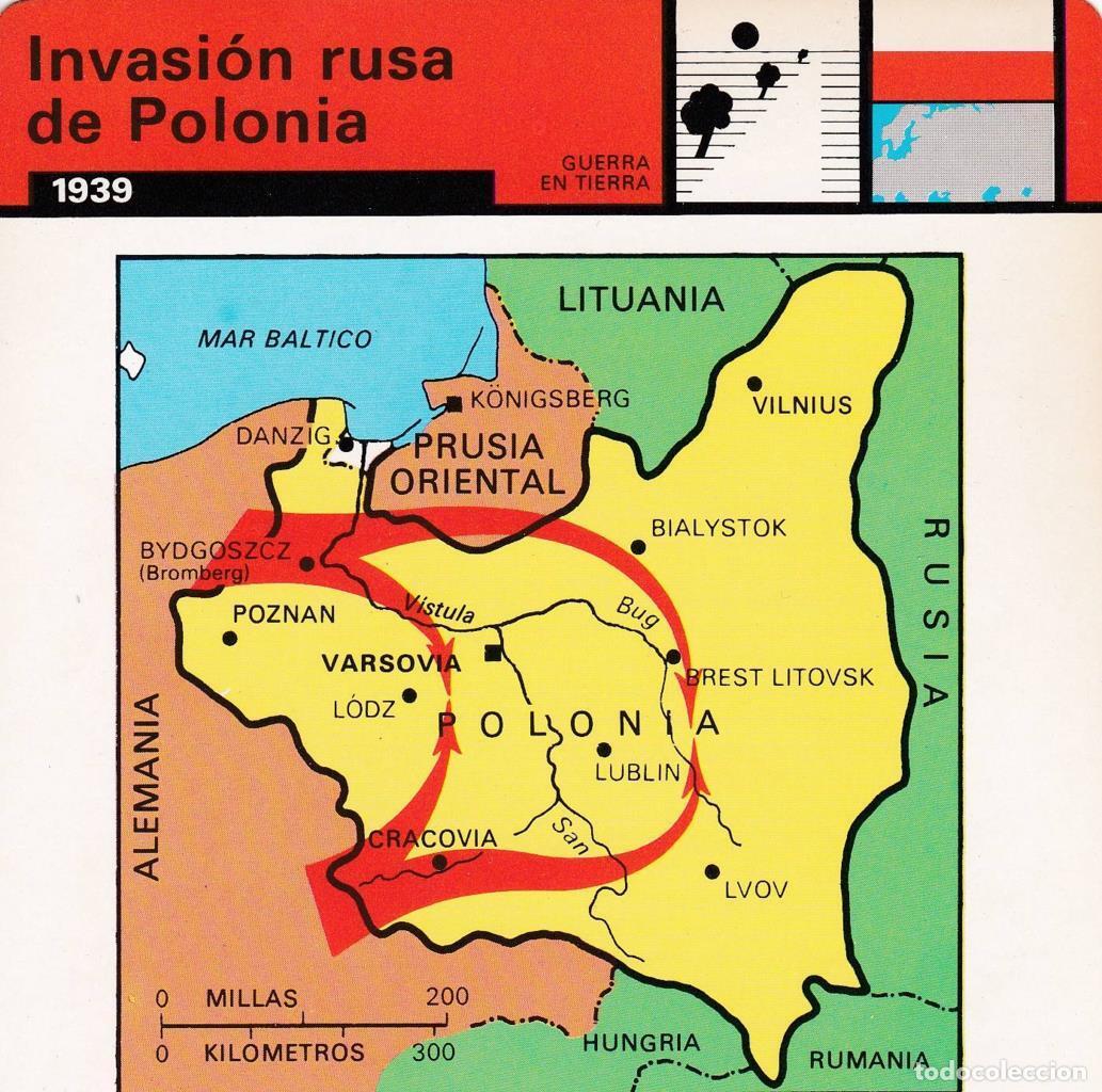 Postcards: FICHA GUERRA EN TIERRA: INVASION RUSA DE POLONIA. 1939 - NULL