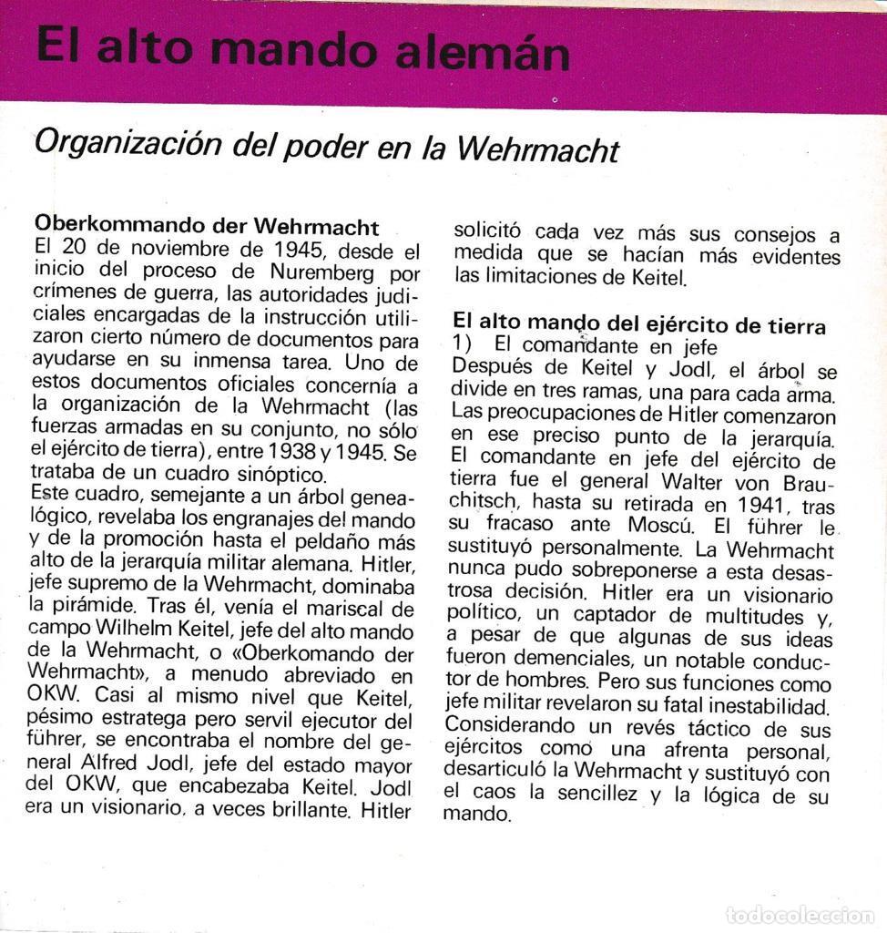 Postcards: CRONOLOGIA: EL ALTO MANDO ALEMAN. TRIPTICO - NULL