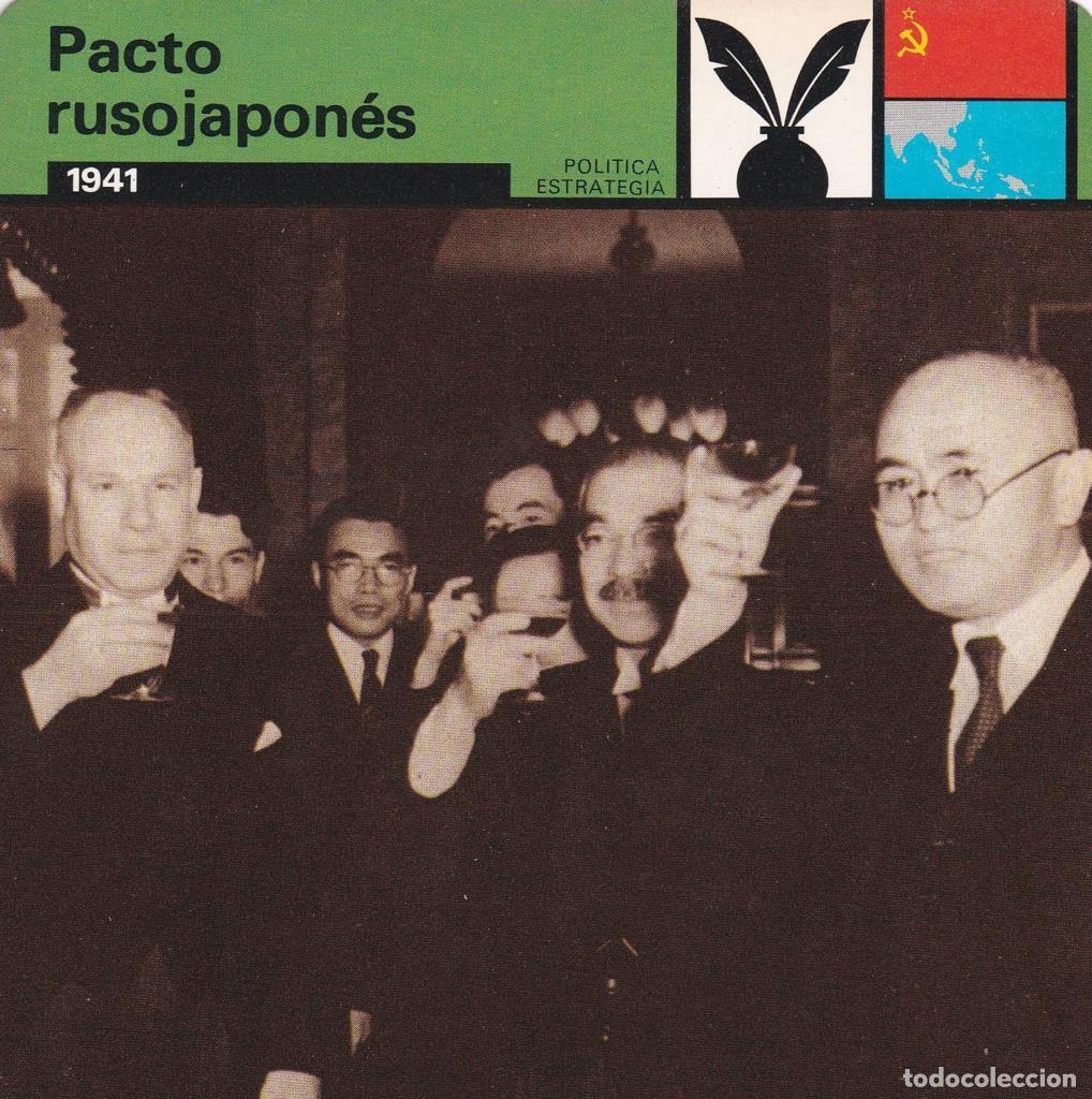 Postkarten: FICHA POLITICA, ESTRATEGIA: PACTO RUSOJAPONES. 1941 - NULL