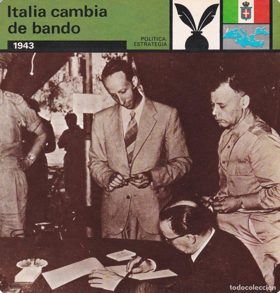Postkarten: FICHA POLITICA, ESTRATEGIA: ITALIA CAMBIA DE BANDO. 1943 - NULL
