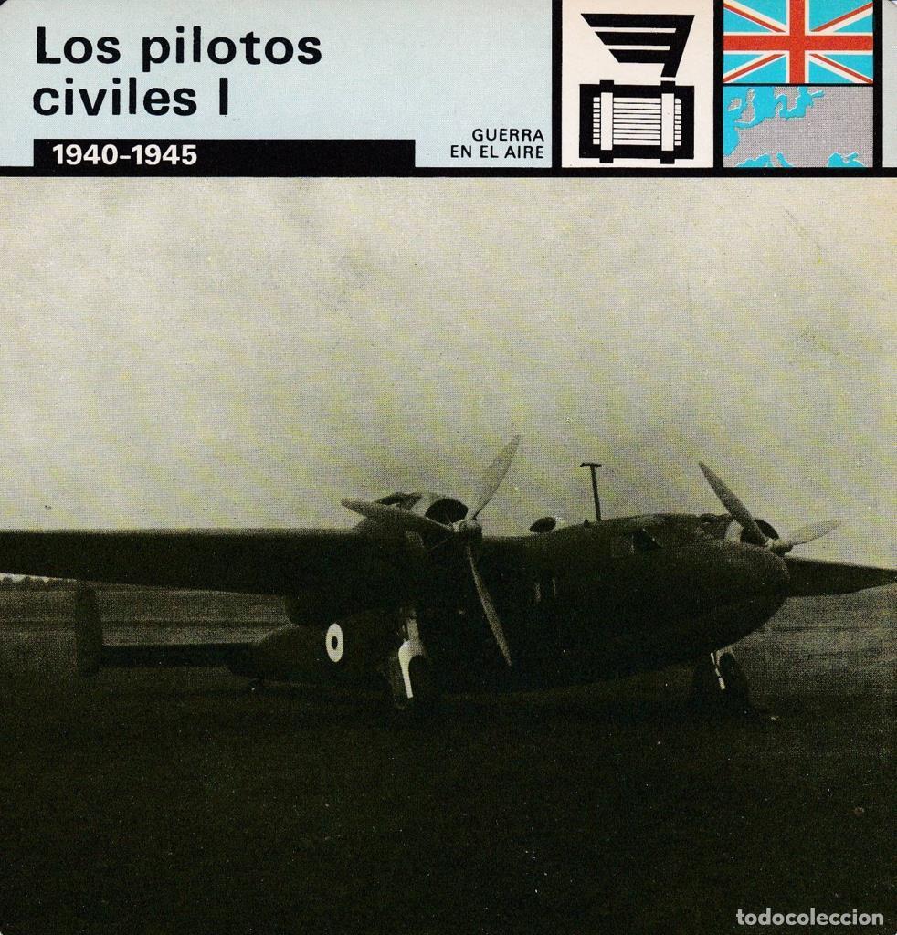 Postales: FICHA GUERRA EN EL AIRE: LOS PILOTOS CIVILES I. 1940-1945 - NULL