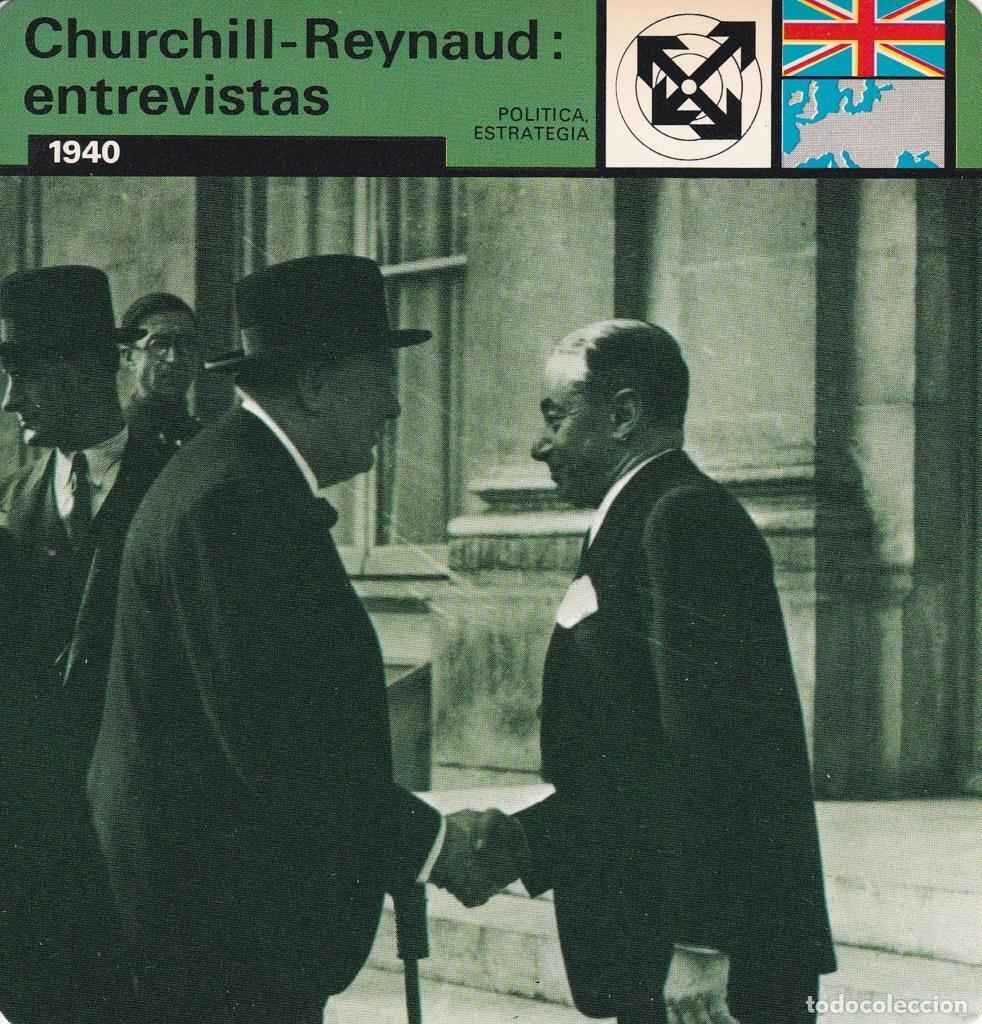 Postales: FICHA POLITICA, ESTRATEGIA: CHURCHILL-REYNAUD: ENTREVISTAS. 1940 - NULL