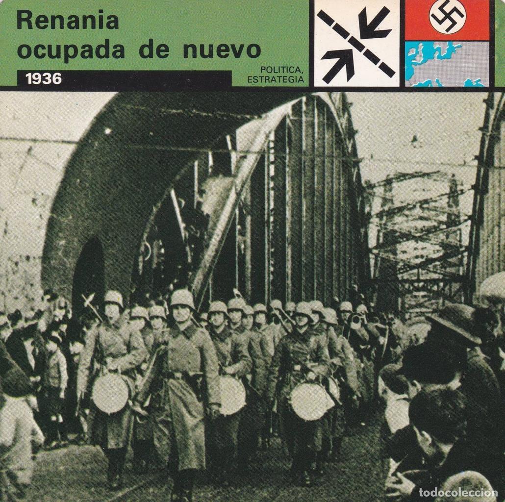 Postales: FICHA POLITICA, ESTRATEGIA: RENANIA OCUPADA DE NUEVO. 1936 - NULL