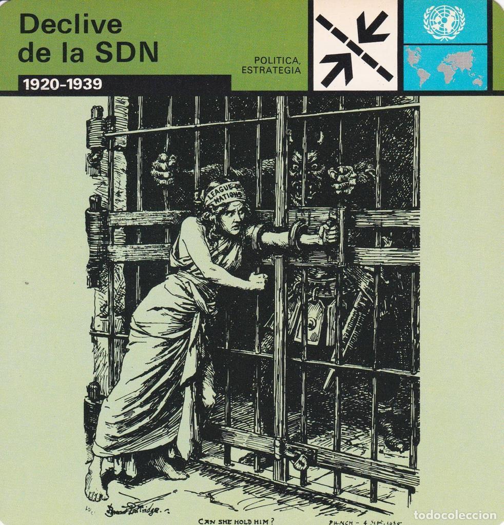 Postales: FICHA POLITICA, ESTRATEGIA: DECLIVE DE LA SDN. 1920-1939 - NULL