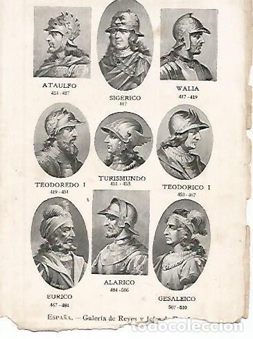 Postais: LAMINA 13749: Reyes y Jefes godos en Espa&ntilde;a - Alfredo Opisso