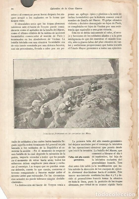 Postcards: LAMINA 13739: Trincheras francesas cerca del Mosa - E. Diaz-Retg