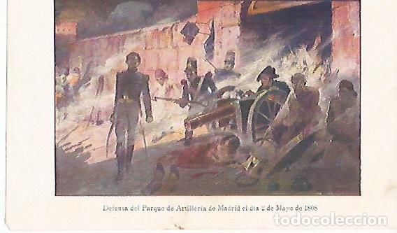 Postales: LAMINA 13810: Defensa del Parque de Artilleria de Madrid el 2 de mayo de 1808 - Alfredo Opisso
