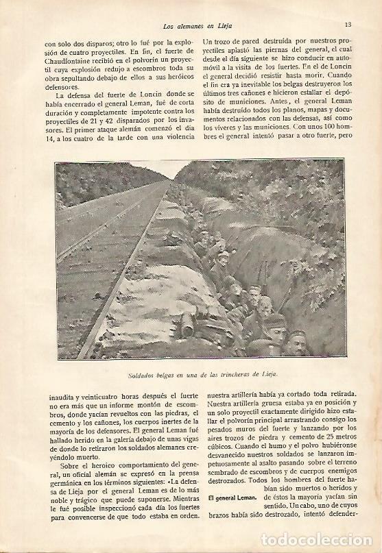 Postcards: LAMINA 13585: Soldados de Belgica en las trincheras de Lieja - E. Diaz-Retg