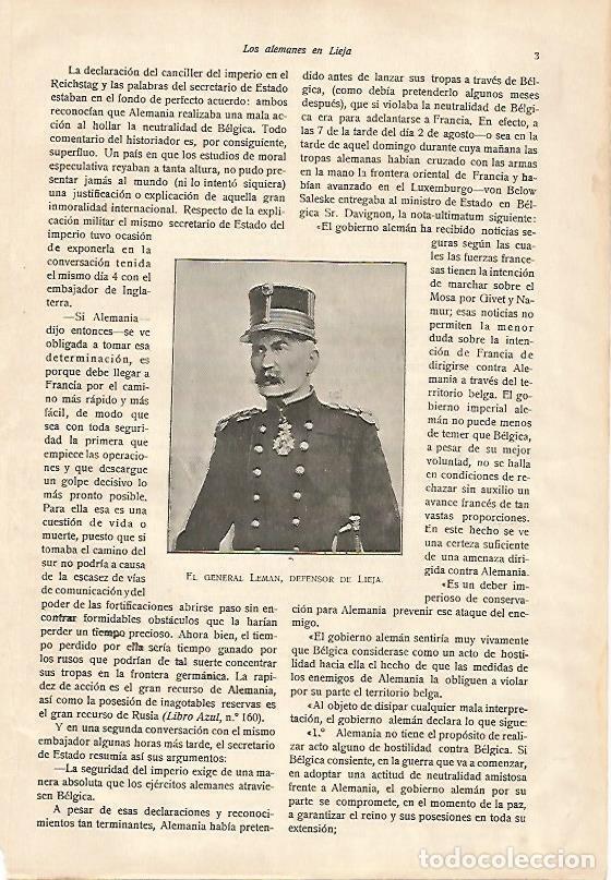 Postcards: LAMINA 13580: El General Leman, defensor de Lieja - E. Diaz-Retg