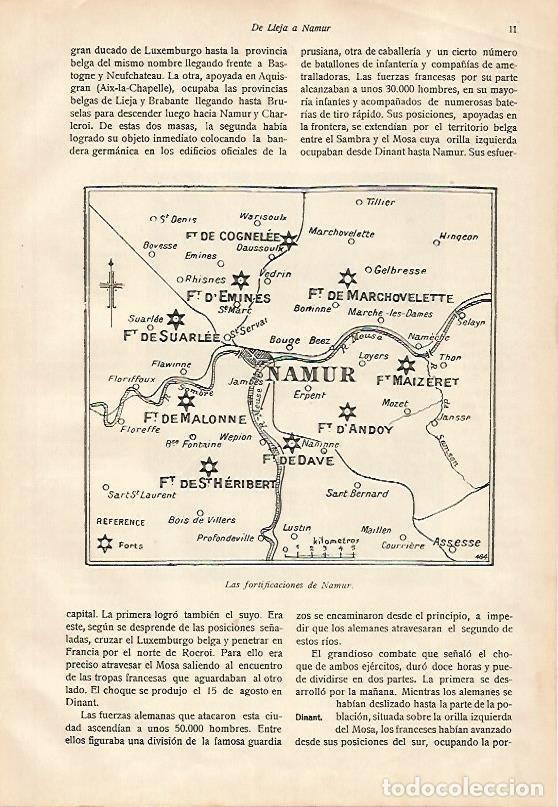 Postcards: LAMINA 13593: Mapa de las fortificaciones de Namur - E. Diaz-Retg