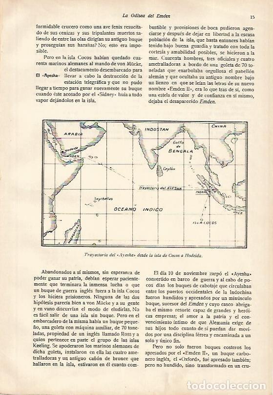 Postcards: LAMINA 13699: Trayectoria del Ayesha desde la isla de Cocos a Hodeida - E. Diaz-Retg
