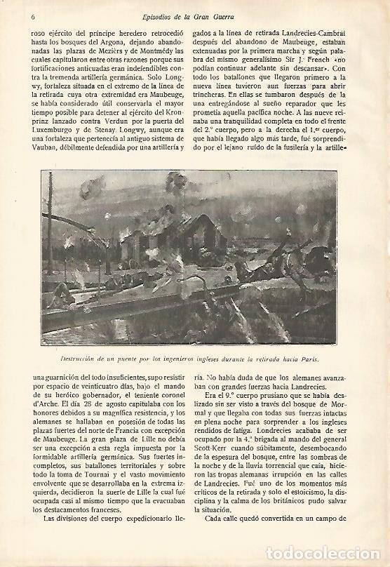 Cartoline: LAMINA 13712: Destruccion inglesa de un puente en la retirada hacia Paris - E. Diaz-Retg