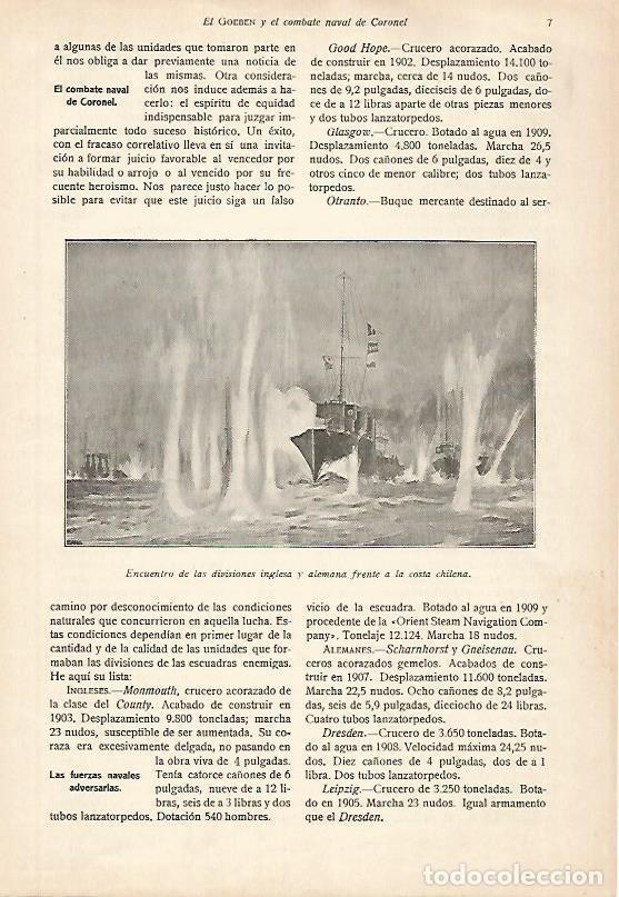 Cartoline: LAMINA 13688: Divisiones inglesa y alemana frenta a Chile - E. Diaz-Retg