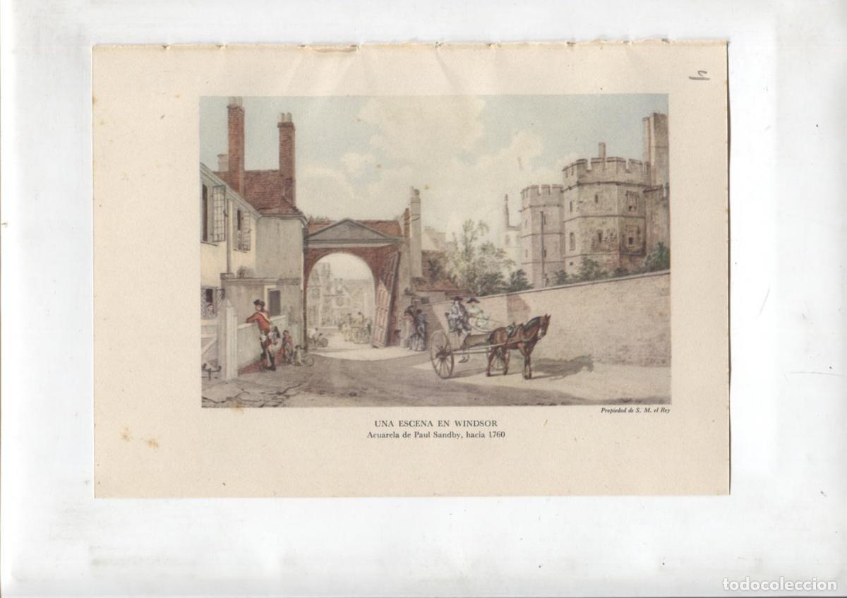 Postcards: Las aldeas inglesas lamina 04: Una escena en Windsor y Pueblo Clifton Hampden - NULL