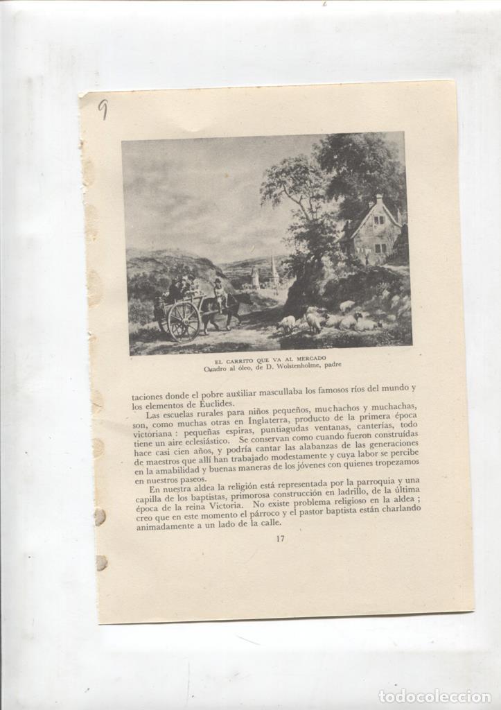 Postcards: Las aldeas inglesas lamina 09: El carrito que va al mercado - NULL