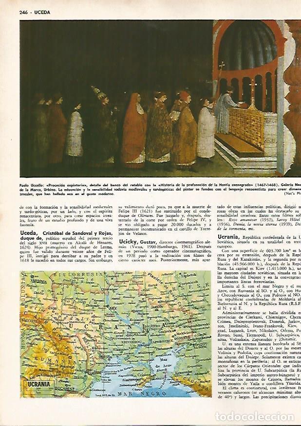 Postcards: LAMINA MONITOR 0734: Procesion expiatoria, retablo de Urbino y mapa de Ucrania - Varios