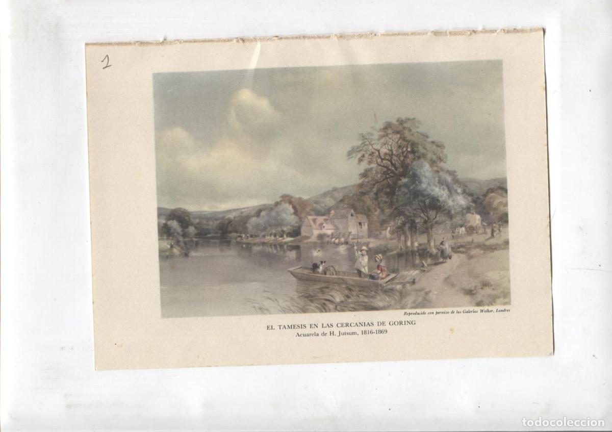 Postcards: Las aldeas inglesas lamina 01: El tamesis en las cercanias de Goring y El pueblo Tottenham - NULL