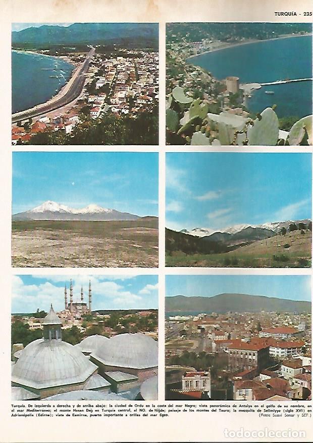 Postcards: LAMINA MONITOR 0730: Vista de Ordu, Antalya, monte Hasan Dag, los Tauro, mezquita de Selimiyye y Esm