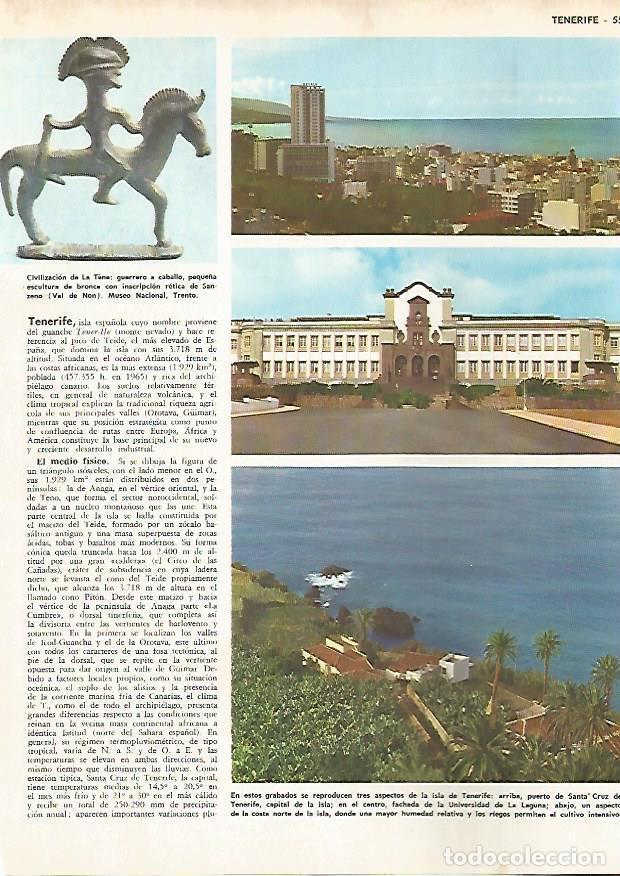 Postcards: LAMINA MONITOR 0696: Puerto de Santa Cruz de Tenerife, Universidad de La Laguna y costa norte de Ten