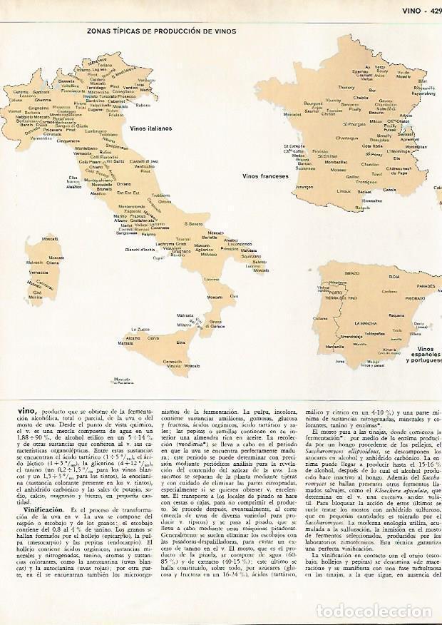 Postcards: LAMINA MONITOR 0774: Mapas de las zonas de produccion de vino - Varios
