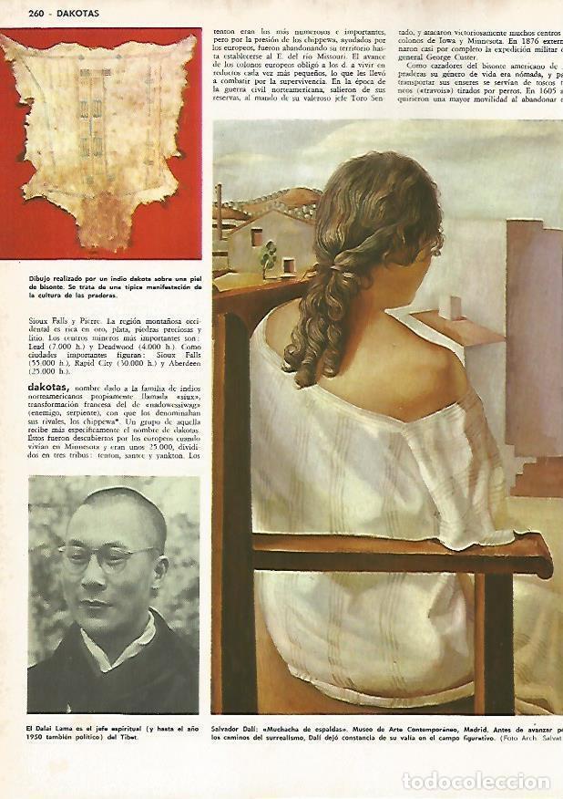 Postales: LAMINA MONITOR 0840: Muchacha de espaldas, por Dali - Varios