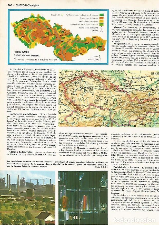 Postcards: LAMINA MONITOR 0825: Mapa de Checoslovaquia y fundiciones Gottwald en Kuncice - Varios