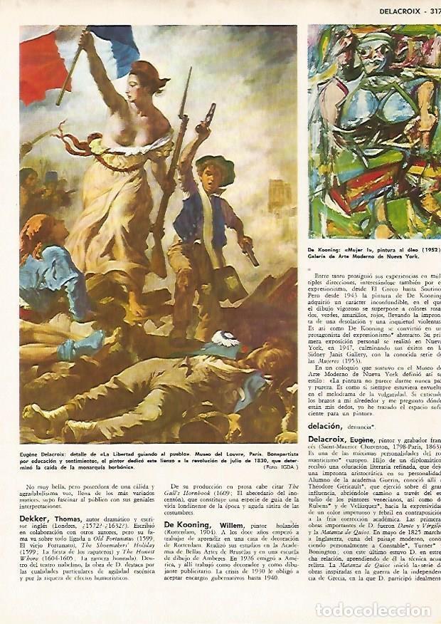 Postcards: LAMINA MONITOR 0851: Detalle de La Libertad guiando al pueblo, por Delacroix - Varios