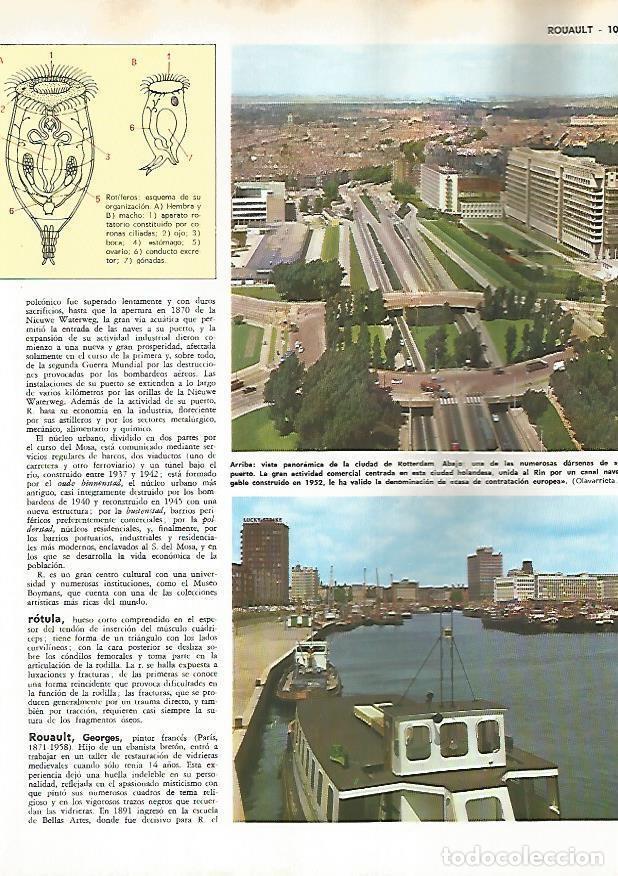 Postais: LAMINA MONITOR 0635: Vista de Rotterdam y puerto - Varios