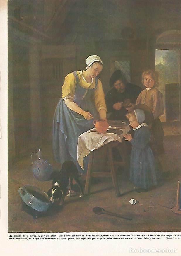 Postais: LAMINA MONITOR 0675: La oracion de la ma&ntilde;ana, por Jan Steen - Varios