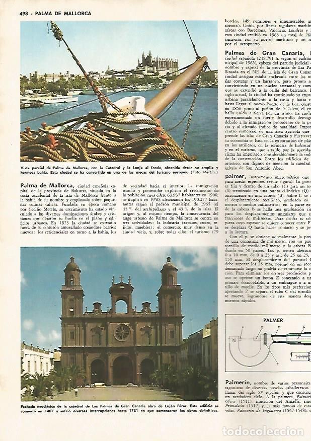Postais: LAMINA MONITOR 0533: Vista parcial de Palma de Mallorca y Catedral de Las Palmas - Varios