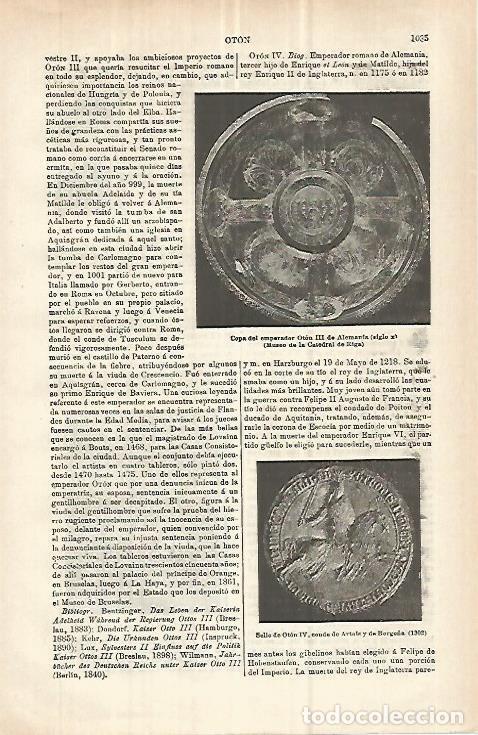 Cartoline: LAMINA ESPASA 32965: Copa del emperador Oton III de Alemania - Varios