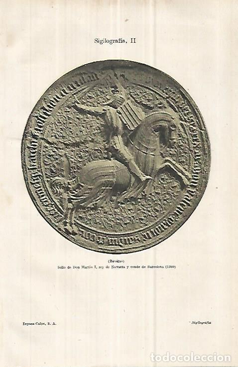 Cartoline: LAMINA ESPASA 32978: Reverso del sello de Martin I de Aragon - Varios