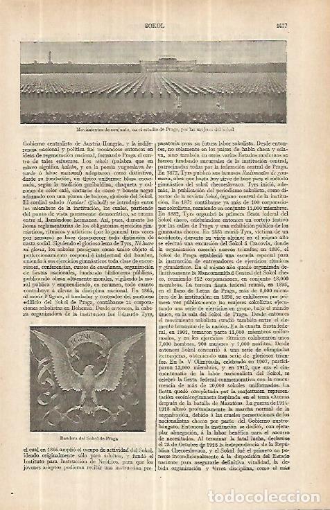 Cartes Postales: LAMINA ESPASA 33154: Mujeres del Solsol en el estadio de Praga - Varios